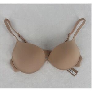 SKIMS Plunge Bra Women 36A Clay Tan Custom Fit Underwire NWT
